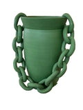 Green Vase with Chain
