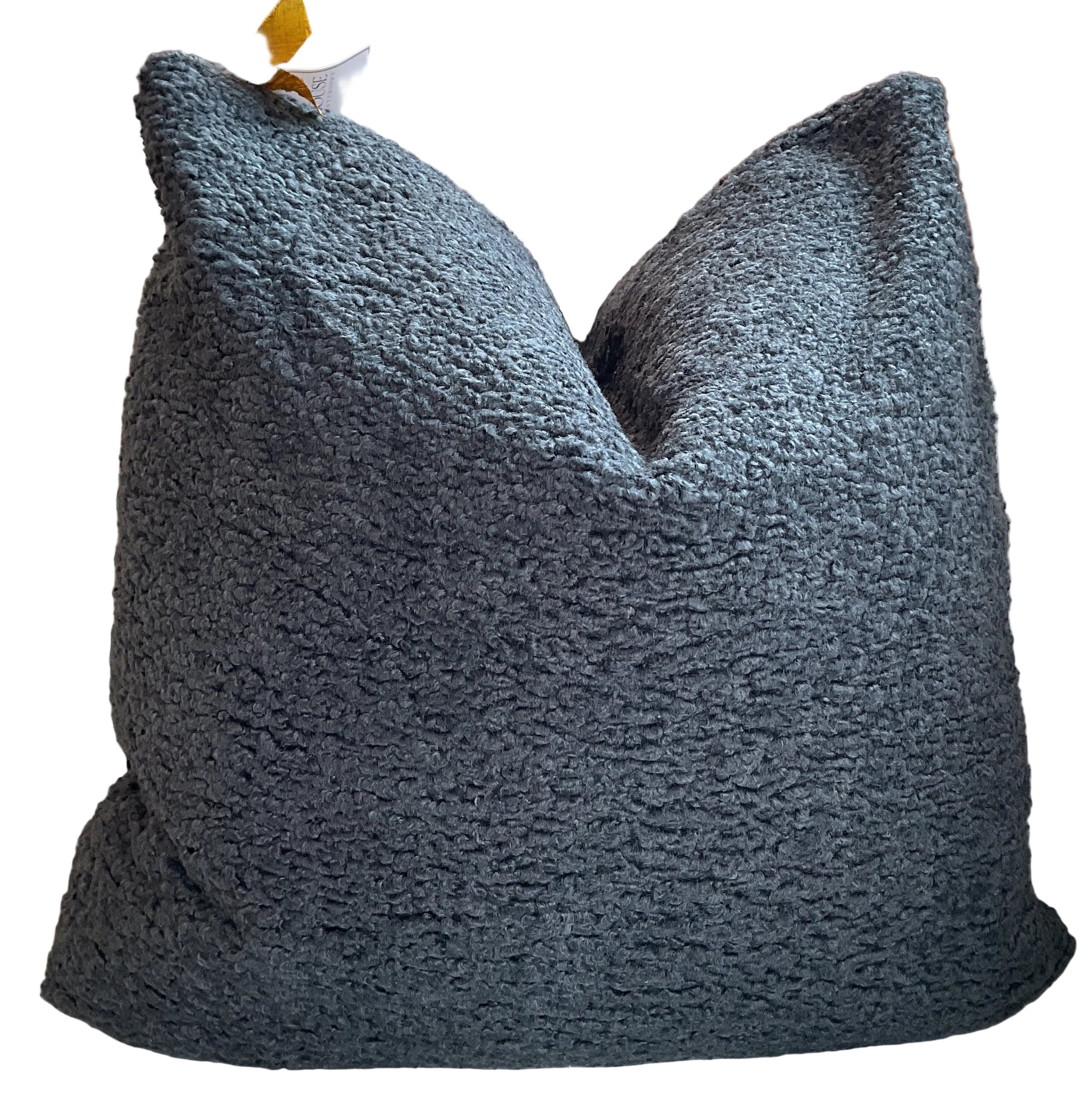 Custom Pillows  22x22 Slate Grey Sherpa