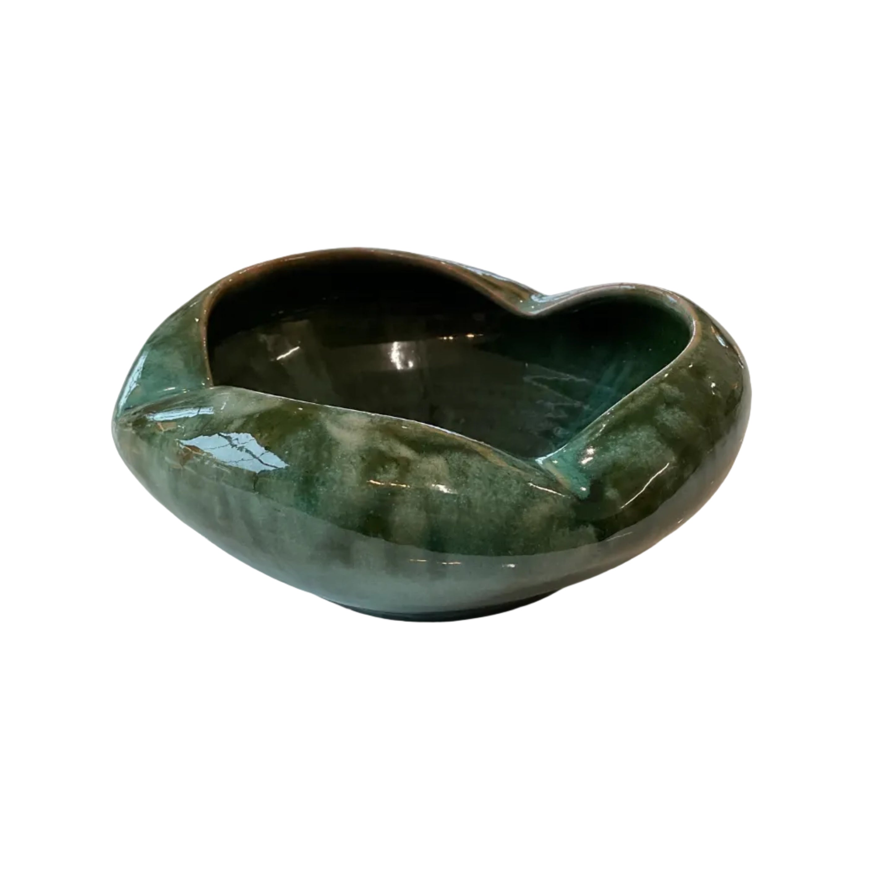 MId-century Green Ceramic Dish