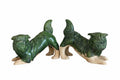 Green Vintage Foo Dog - PAIR