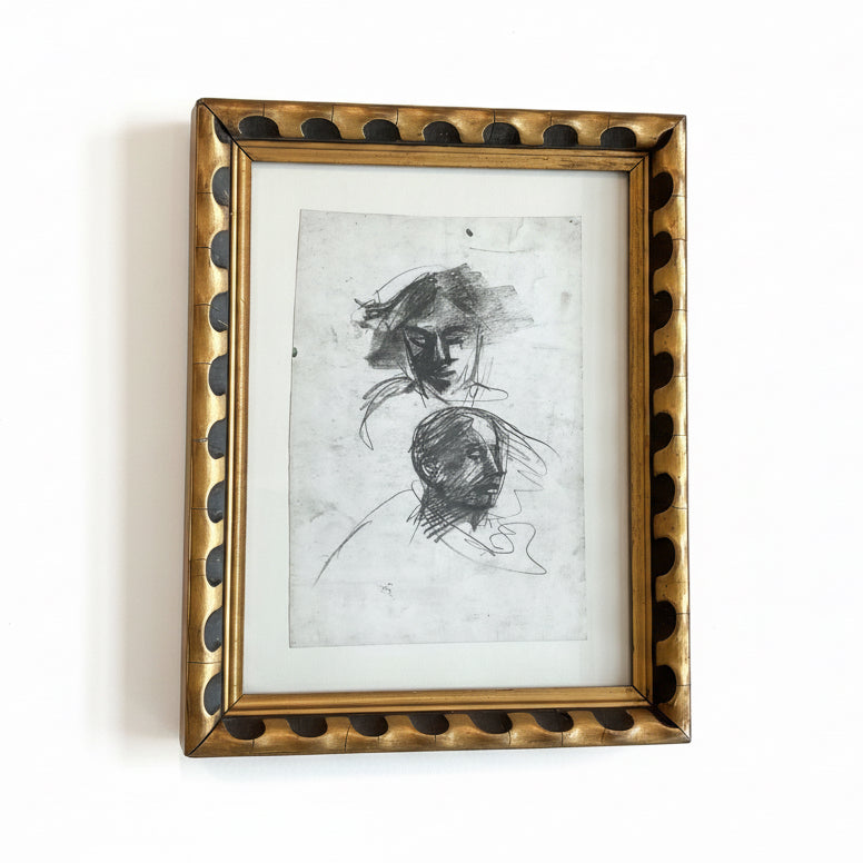 Charcoal Face on Paper