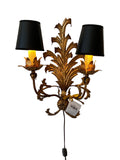 Antique Italian Gilded Sconces - Hardwired or Plug in