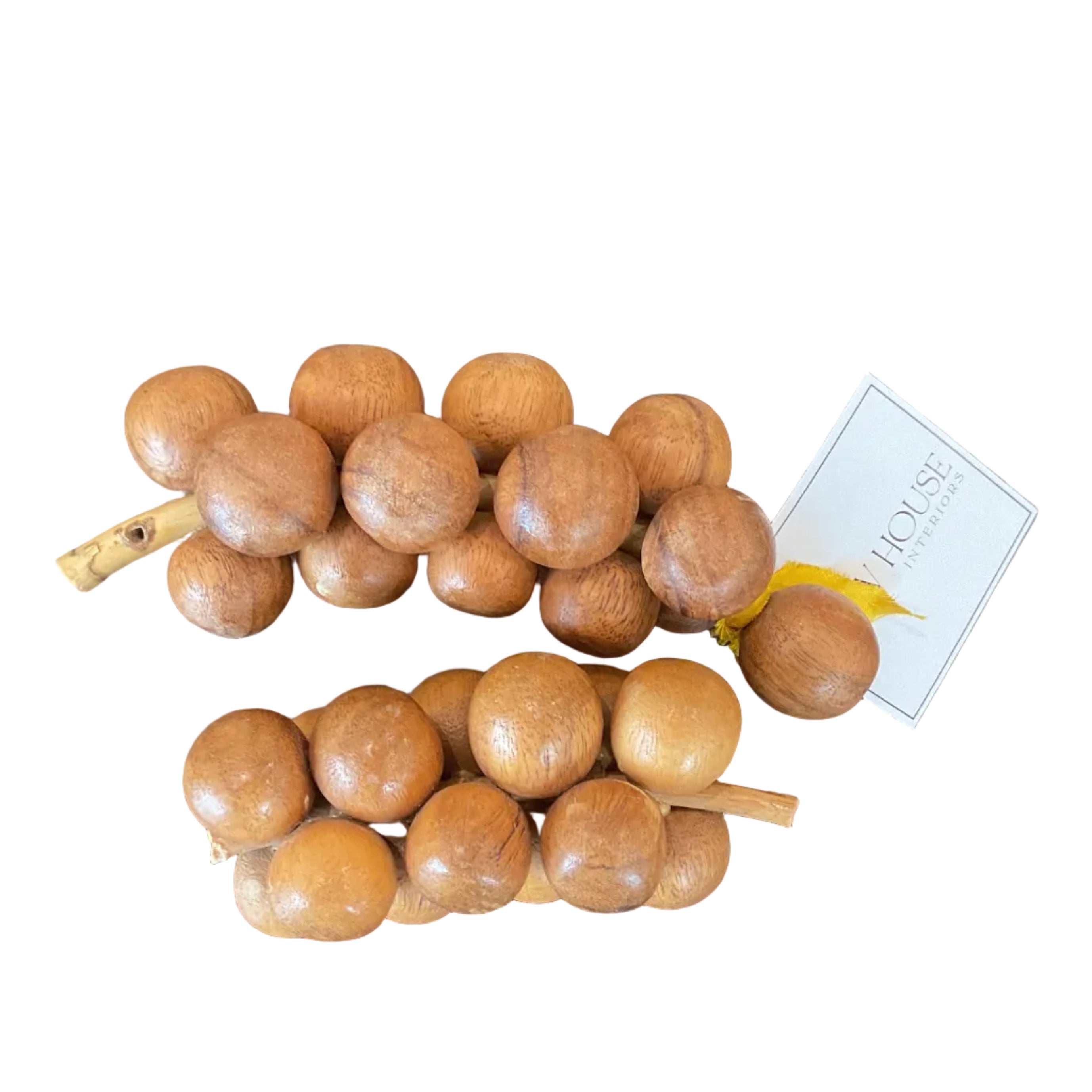 Pair of Vintage Wood Grapes