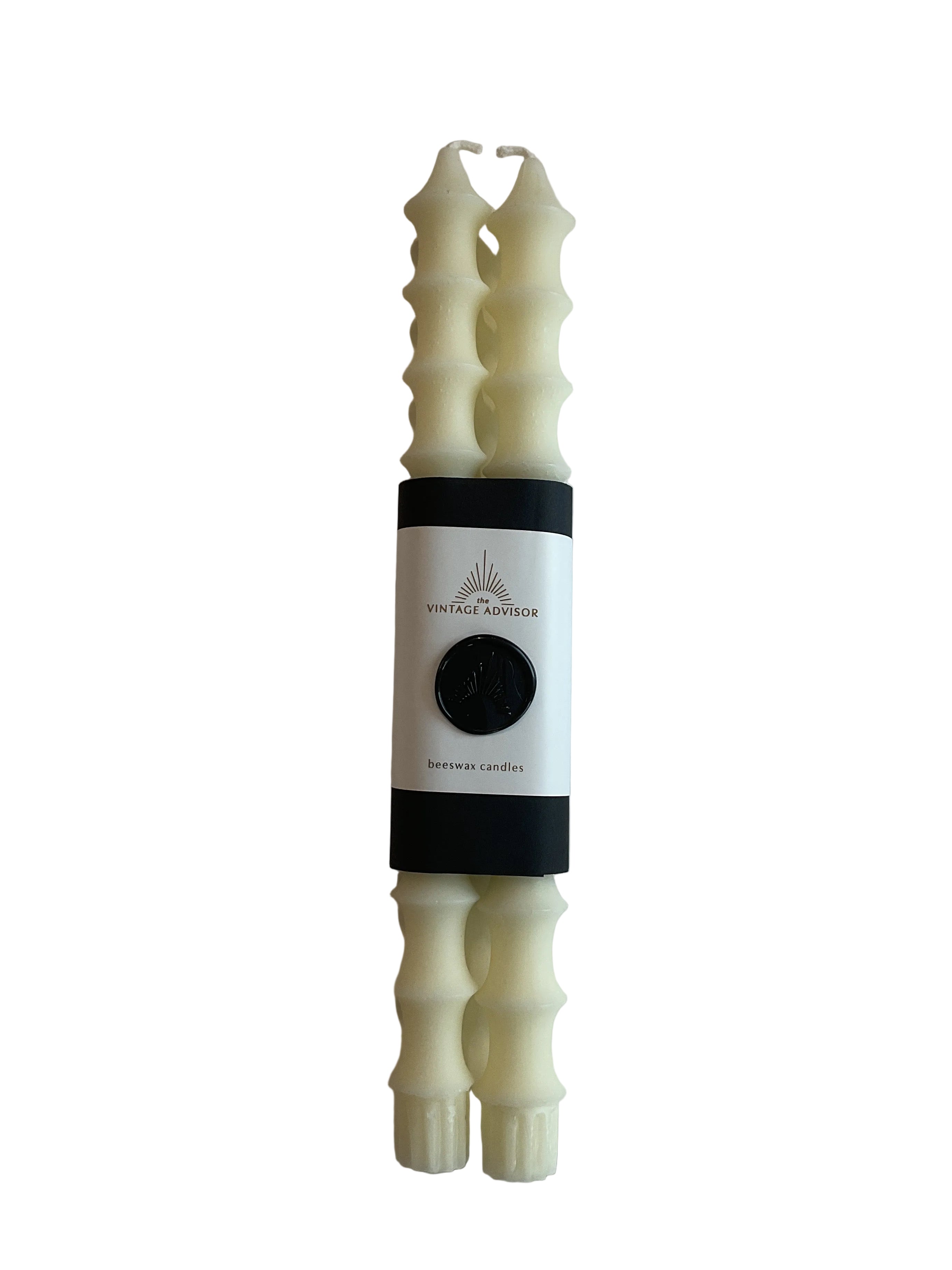 Bamboo Taper Beeswax Candle - Pair