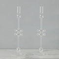 Glass Candlestick, Large, Clear